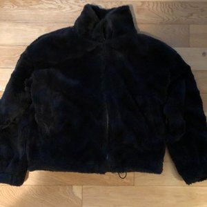 Urban Outfitters - S/P Black fluffy jacket